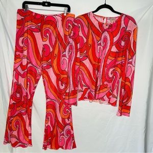 Never Fully Dressed Plisse Long Sleeve Pant Set